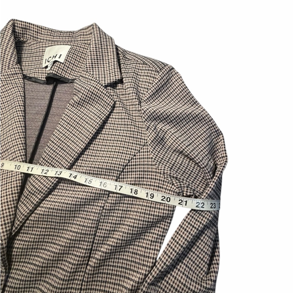 ICHI Women's Classic Brown and Tan Houndstooth Blazer XXL - Picture 12 of 16